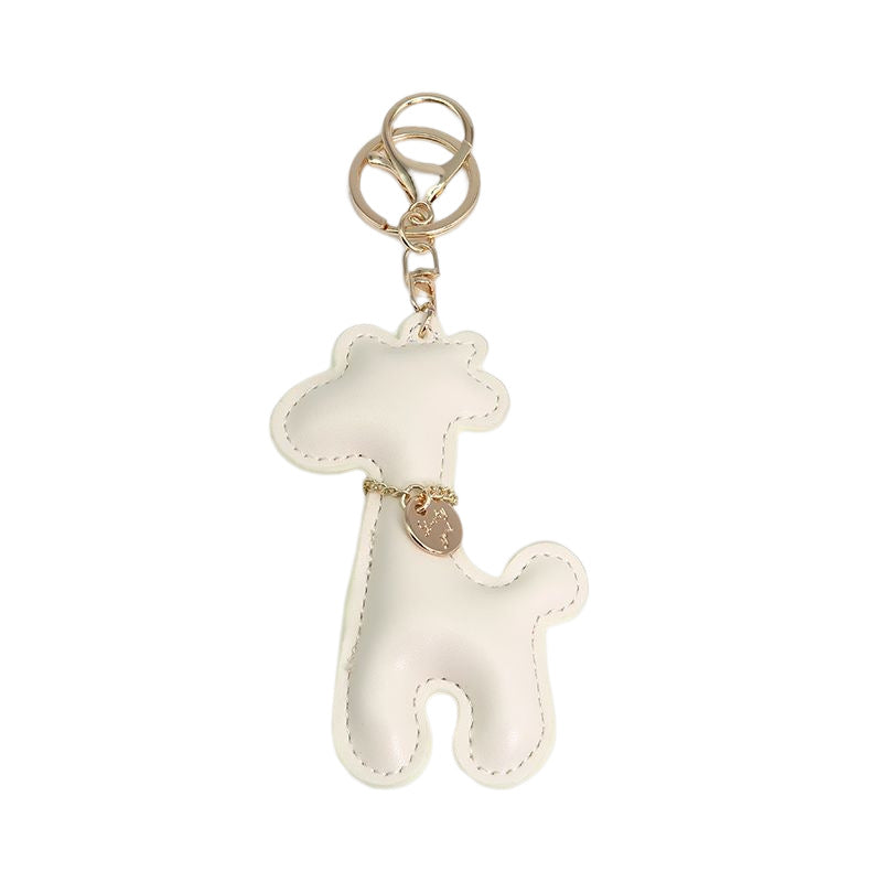 Wholesale Giraffe PU Cartoon Keychain